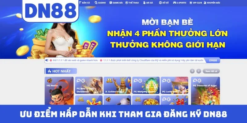Ưu điểm hấp dẫn khi tham gia đăng ký DN88
